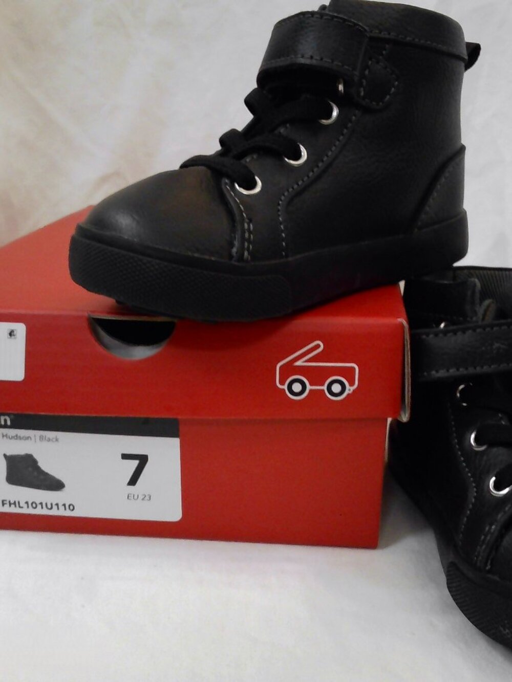 See Kai Run Hudson Black Leather Toddler Boots  - Size 7